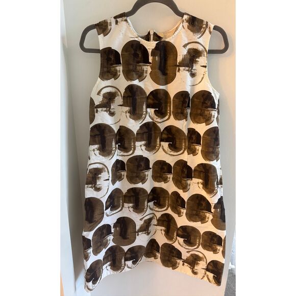S’Max Mara brown/white A Line Dress Women's size 10, G1 - Picture 1 of 8